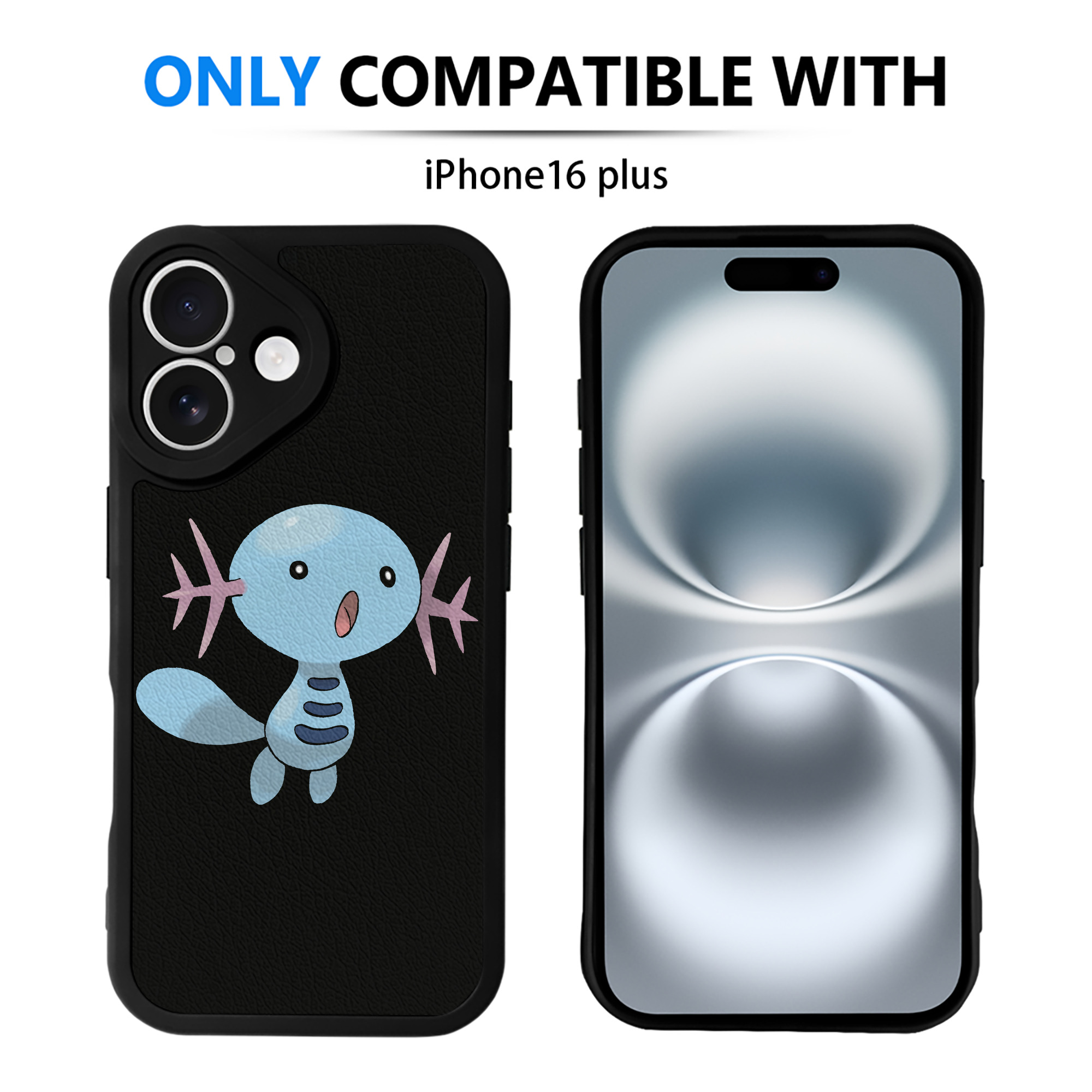 （画像用） ポケットモンスター Pokémon 【iPhone 16シリーズ対応】シリコンスマホケース（レザー調） 材質：シリコン